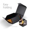 Gift Box 9x6.5x3.8 Inches, Groomsman Box, Rectangle Collapsible Box with Magnetic Lid for Gift Packaging (Matte Black, Grain Texture)